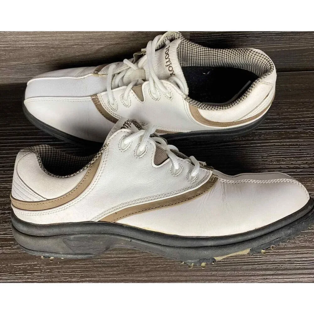 FootJoy Golf Shoes Women's Size‎ White/Beige 98315 7.5 Narrow